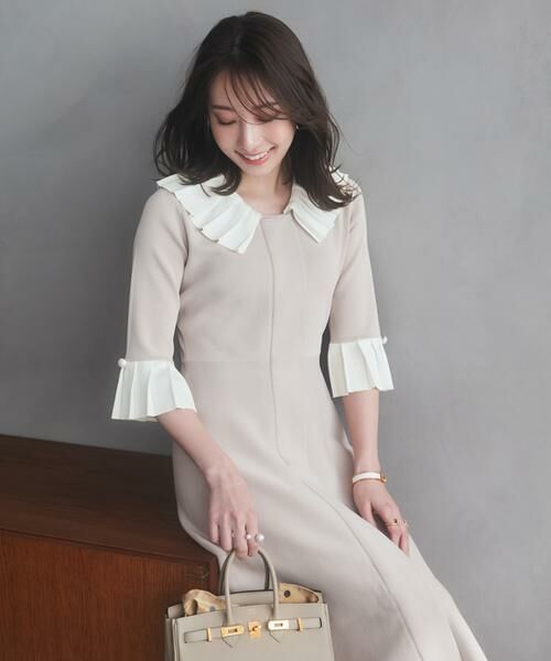 Maglie le cassetto / マーリエ ル カセット ミニ丈・ひざ丈ワンピース | 《M Maglie le cassetto×冨張愛》華やかプリーツ今どきモードニットワンピース | 詳細9