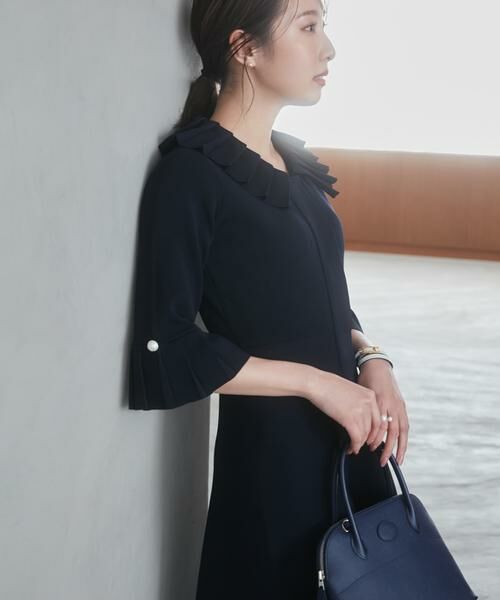 Maglie le cassetto / マーリエ ル カセット ミニ丈・ひざ丈ワンピース | 《M Maglie le cassetto×冨張愛》華やかプリーツ今どきモードニットワンピース | 詳細10