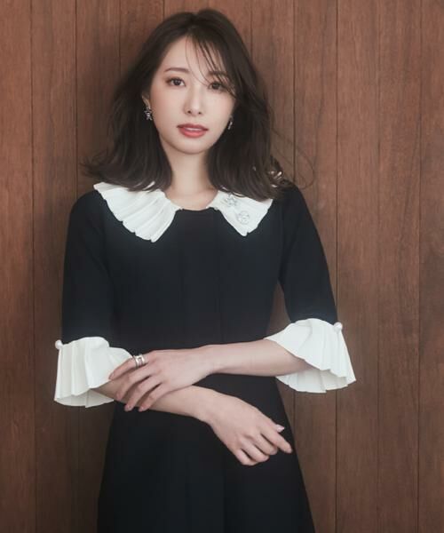 Maglie le cassetto / マーリエ ル カセット ミニ丈・ひざ丈ワンピース | 《M Maglie le cassetto×冨張愛》華やかプリーツ今どきモードニットワンピース | 詳細11