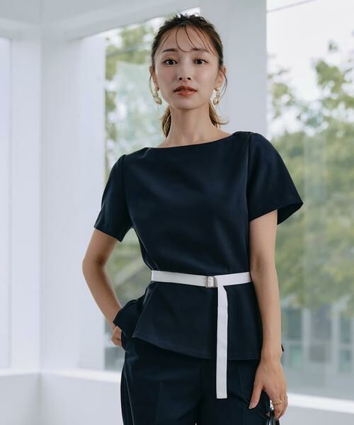 Maglie le cassetto / マーリエ ル カセット シャツ・ブラウス | 《M Maglie le cassetto×吉田理紗》凛と“サマみえ”ペプラムブラウス | 詳細1