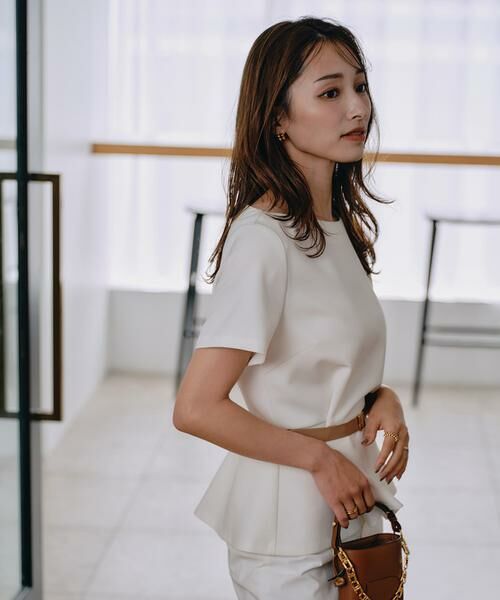 Maglie le cassetto / マーリエ ル カセット シャツ・ブラウス | 《M Maglie le cassetto×吉田理紗》凛と“サマみえ”ペプラムブラウス | 詳細11