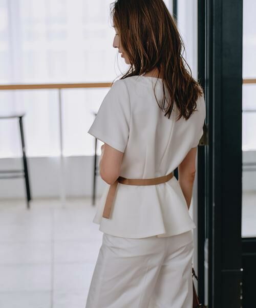 Maglie le cassetto / マーリエ ル カセット シャツ・ブラウス | 《M Maglie le cassetto×吉田理紗》凛と“サマみえ”ペプラムブラウス | 詳細12