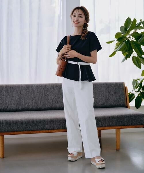 Maglie le cassetto / マーリエ ル カセット シャツ・ブラウス | 《M Maglie le cassetto×吉田理紗》凛と“サマみえ”ペプラムブラウス | 詳細4
