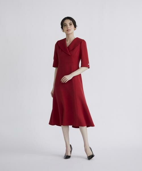 Maglie le cassetto / マーリエ ル カセット ミニ丈・ひざ丈ワンピース | 《M Maglie le cassetto》ショールカラーワンピース | 詳細16