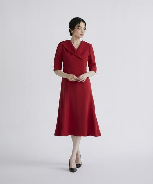 Maglie le cassetto / マーリエ ル カセット ミニ丈・ひざ丈ワンピース | 《M Maglie le cassetto》ショールカラーワンピース | 詳細17