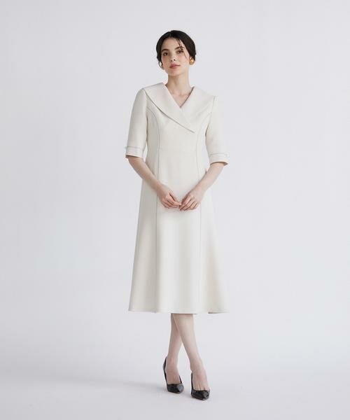 Maglie le cassetto / マーリエ ル カセット ミニ丈・ひざ丈ワンピース | 《M Maglie le cassetto》ショールカラーワンピース | 詳細21