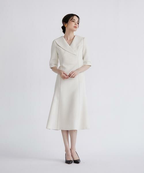 Maglie le cassetto / マーリエ ル カセット ミニ丈・ひざ丈ワンピース | 《M Maglie le cassetto》ショールカラーワンピース | 詳細22