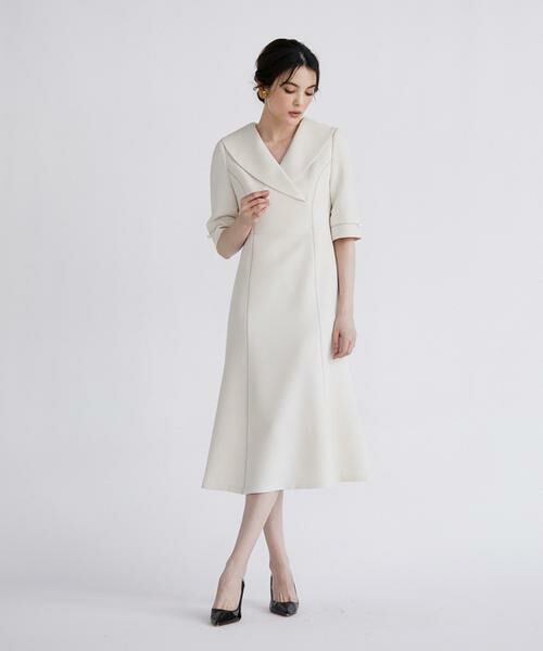 Maglie le cassetto / マーリエ ル カセット ミニ丈・ひざ丈ワンピース | 《M Maglie le cassetto》ショールカラーワンピース | 詳細23