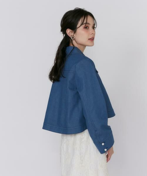 Maglie le cassetto / マーリエ ル カセット Gジャン・デニムジャケット | 《プラスサイズ》パールボタンGジャン | 詳細12