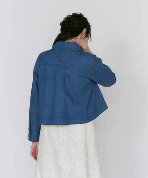 Maglie le cassetto / マーリエ ル カセット Gジャン・デニムジャケット | 《プラスサイズ》パールボタンGジャン | 詳細13