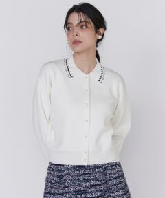 Maglie le cassetto / マーリエ ル カセット カーディガン・ボレロ | 《大きいサイズ》プリーツカラーカーディガン