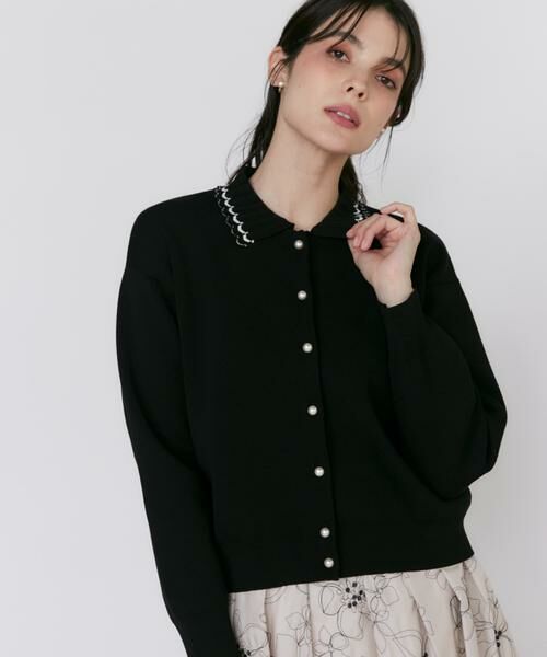 Maglie le cassetto / マーリエ ル カセット カーディガン・ボレロ | 《大きいサイズ》プリーツカラーカーディガン | 詳細14