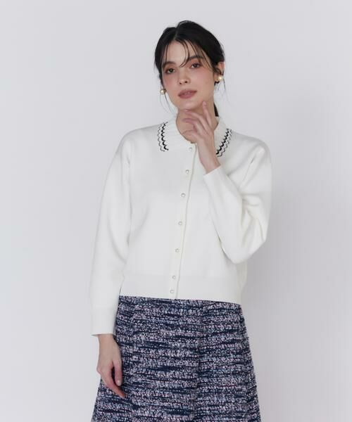 Maglie le cassetto / マーリエ ル カセット カーディガン・ボレロ | 《大きいサイズ》プリーツカラーカーディガン | 詳細9