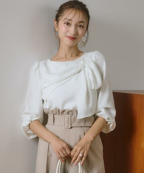 Maglie le cassetto / マーリエ ル カセット シャツ・ブラウス | 《M Maglie le cassetto×吉田理紗》華やかドレープブラウス | 詳細16