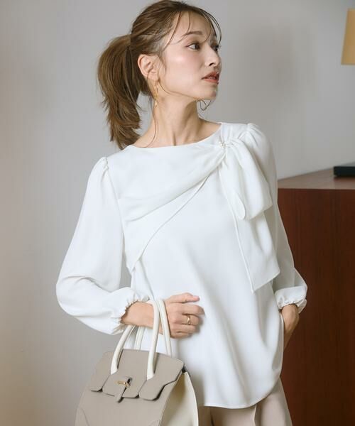 Maglie le cassetto / マーリエ ル カセット シャツ・ブラウス | 《M Maglie le cassetto×吉田理紗》華やかドレープブラウス | 詳細25