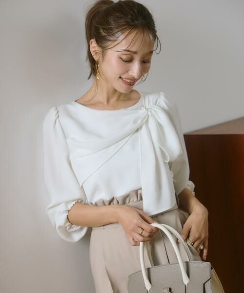 Maglie le cassetto / マーリエ ル カセット シャツ・ブラウス | 《M Maglie le cassetto×吉田理紗》華やかドレープブラウス | 詳細26