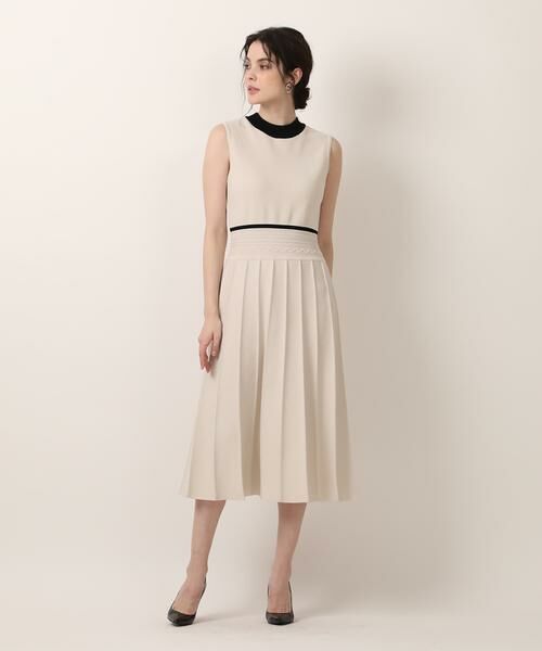 Maglie le cassetto / マーリエ ル カセット ミニ丈・ひざ丈ワンピース | 《M Maglie le cassetto》バイカラーニットワンピース | 詳細13