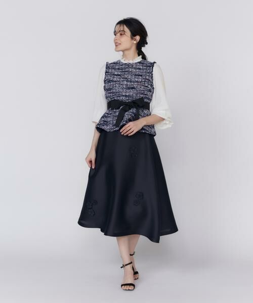 Maglie le cassetto / マーリエ ル カセット シャツ・ブラウス | 《プラスサイズ》ファンシーツイードペプラムブラウス《M Maglie le cassetto》 | 詳細2