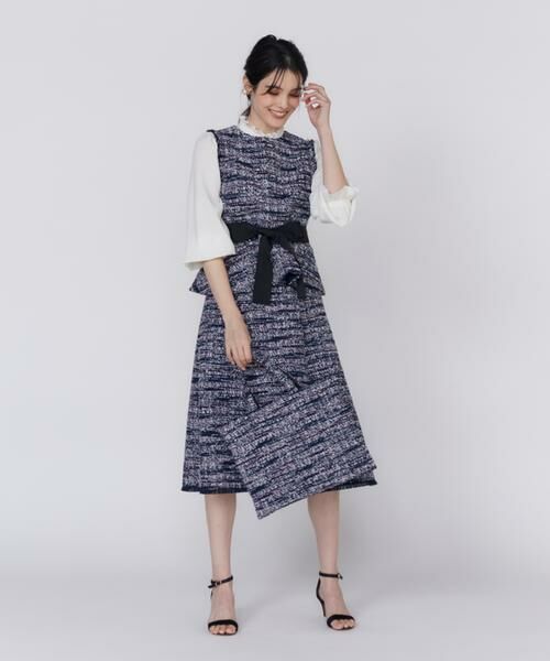 Maglie le cassetto / マーリエ ル カセット シャツ・ブラウス | 《プラスサイズ》ファンシーツイードペプラムブラウス《M Maglie le cassetto》 | 詳細6