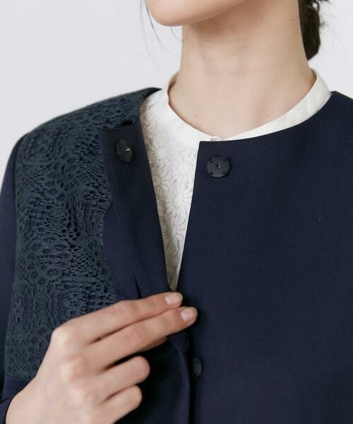 Maglie le cassetto / マーリエ ル カセット トレンチコート | 《大きいサイズ》レースドッキングトレンチコート | 詳細14