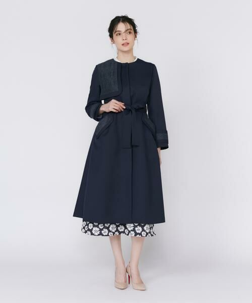 Maglie le cassetto / マーリエ ル カセット トレンチコート | 《大きいサイズ》レースドッキングトレンチコート | 詳細2