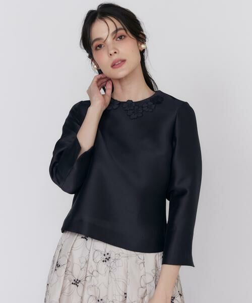 Maglie le cassetto/マーリエ ル カセット フラワーモチーフブラウス ネイビー 11 Maglie le cassetto/マーリエ ル カセット フラワーモチーフブラウス ネイビー 11