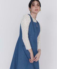 Maglie le cassetto / マーリエ ル カセット ミニ丈・ひざ丈ワンピース | 《プラスサイズ》デニムワンピース