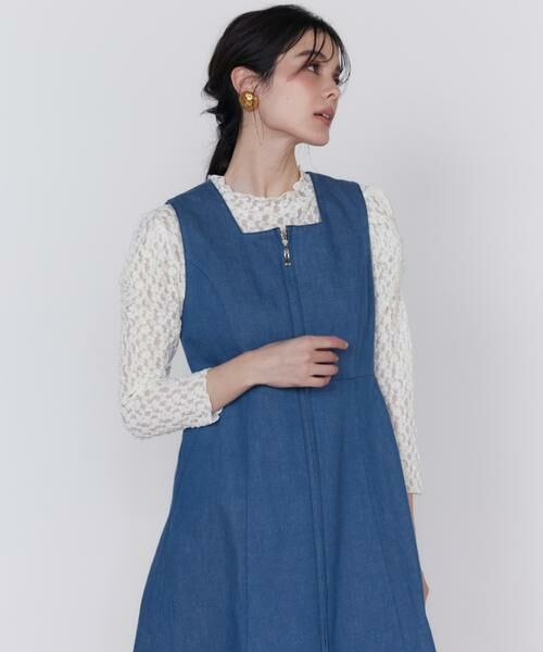 Maglie le cassetto / マーリエ ル カセット ミニ丈・ひざ丈ワンピース | 《プラスサイズ》デニムワンピース | 詳細10