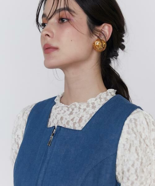 Maglie le cassetto / マーリエ ル カセット ミニ丈・ひざ丈ワンピース | 《プラスサイズ》デニムワンピース | 詳細11