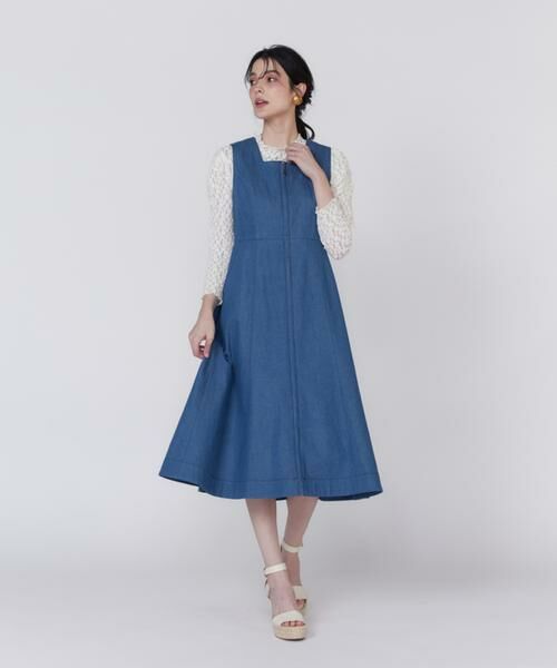 Maglie le cassetto / マーリエ ル カセット ミニ丈・ひざ丈ワンピース | 《プラスサイズ》デニムワンピース | 詳細3