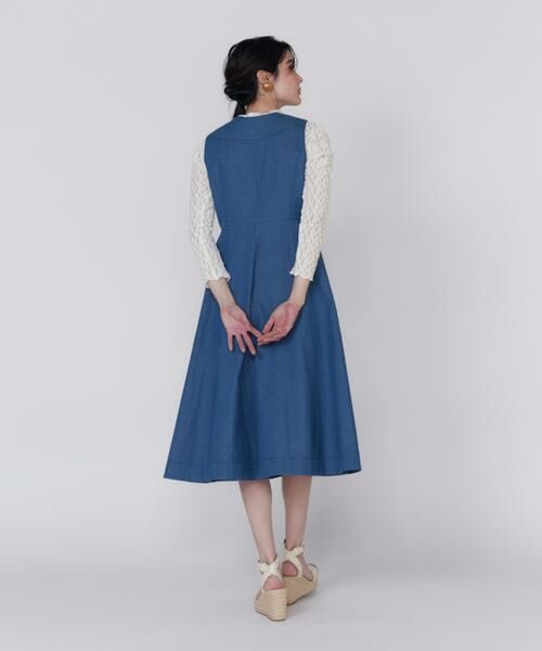 Maglie le cassetto / マーリエ ル カセット ミニ丈・ひざ丈ワンピース | 《プラスサイズ》デニムワンピース | 詳細5