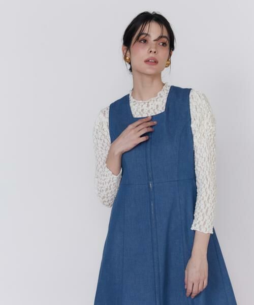 Maglie le cassetto / マーリエ ル カセット ミニ丈・ひざ丈ワンピース | 《プラスサイズ》デニムワンピース | 詳細9