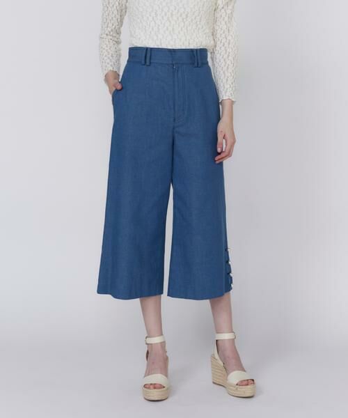 Maglie le cassetto / マーリエ ル カセット デニムパンツ | 《大きいサイズ》パールボタンデニムガウチョ | 詳細1