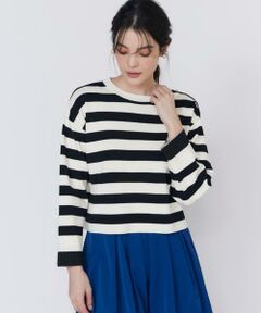 Maglie le cassetto / マーリエ ル カセット ニット・セーター | 《大きいサイズ》ラメ配色プルオーバーニット