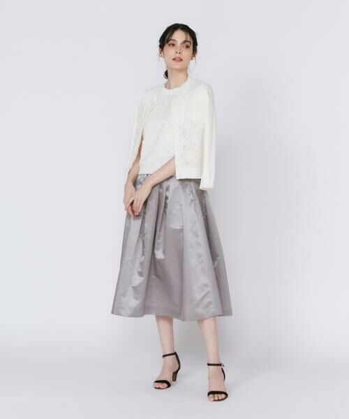 Maglie le cassetto / マーリエ ル カセット カーディガン・ボレロ | 《大きいサイズ》3D刺繍レースカーディガン《Maglie White》 | 詳細5