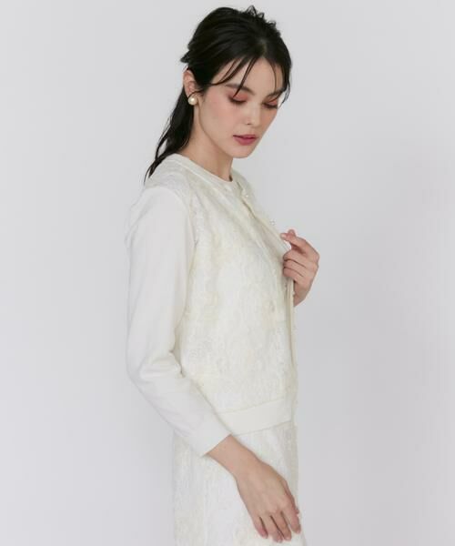 Maglie le cassetto / マーリエ ル カセット カーディガン・ボレロ | 3D刺繍レースカーディガン《Maglie White》 | 詳細15