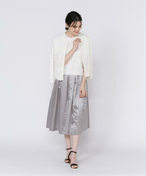 Maglie le cassetto / マーリエ ル カセット カーディガン・ボレロ | 3D刺繍レースカーディガン《Maglie White》 | 詳細6