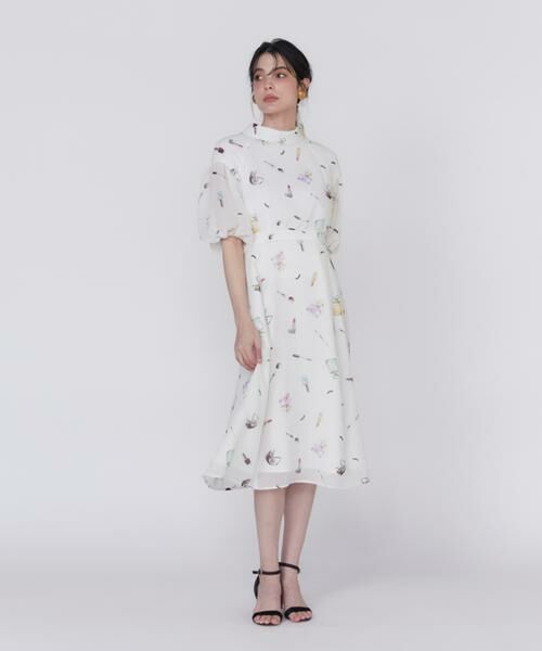 Maglie le cassetto / マーリエ ル カセット ミニ丈・ひざ丈ワンピース | コスメプリントワンピース《Viscotecs》 | 詳細4