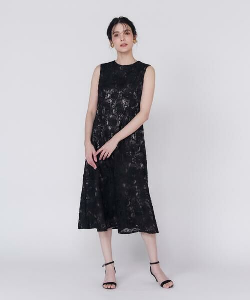 Maglie le cassetto / マーリエ ル カセット ミニ丈・ひざ丈ワンピース | 《プラスサイズ》3D刺繍レースワンピース《Maglie White》 | 詳細10