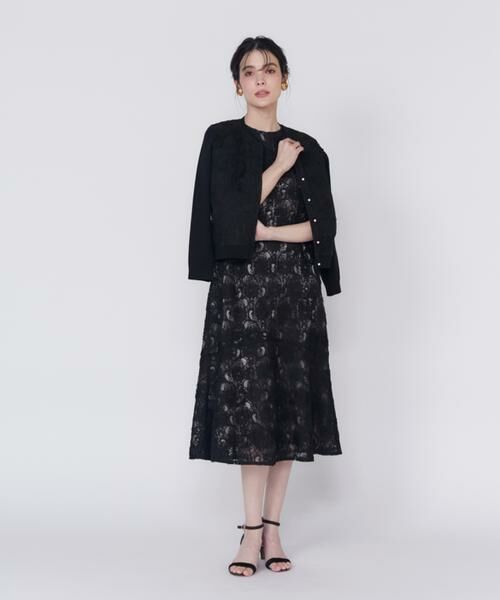 Maglie le cassetto / マーリエ ル カセット ミニ丈・ひざ丈ワンピース | 《プラスサイズ》3D刺繍レースワンピース《Maglie White》 | 詳細15