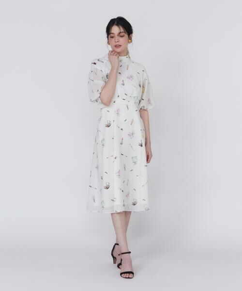 Maglie le cassetto / マーリエ ル カセット ミニ丈・ひざ丈ワンピース | 《プラスサイズ》コスメプリントワンピース《Viscotecs》 | 詳細2