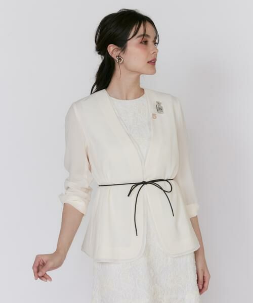 Maglie le cassetto / マーリエ ル カセット ノーカラージャケット | シアーラインノーカラージャケット | 詳細1