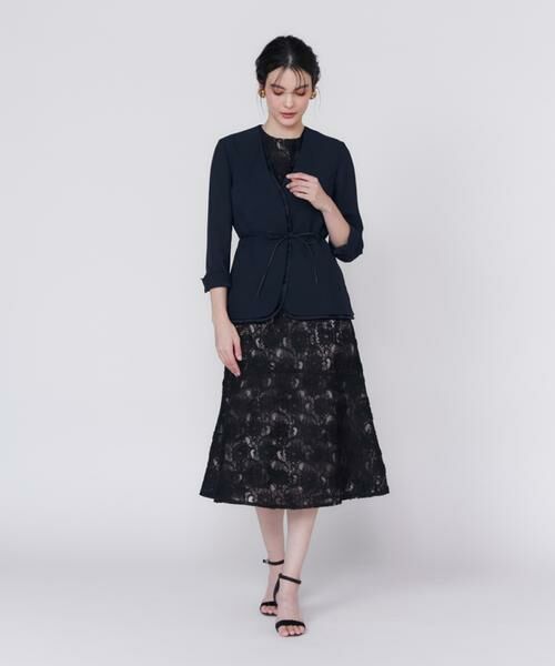 Maglie le cassetto / マーリエ ル カセット ノーカラージャケット | 《大きいサイズ》シアーラインノーカラージャケット | 詳細3