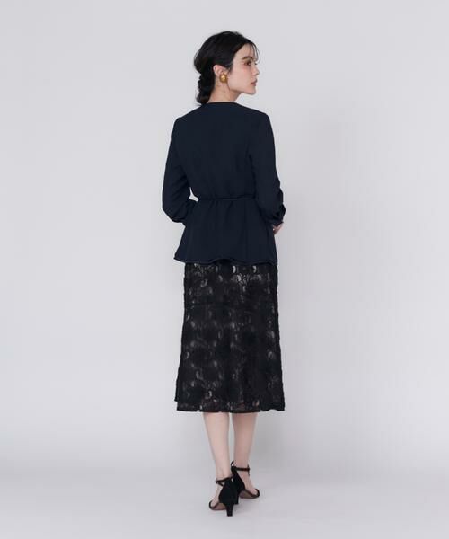 Maglie le cassetto / マーリエ ル カセット ノーカラージャケット | 《大きいサイズ》シアーラインノーカラージャケット | 詳細5