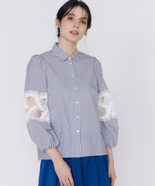 Maglie le cassetto / マーリエ ル カセット シャツ・ブラウス | 《大きいサイズ》レースドッキングブラウス | 詳細11
