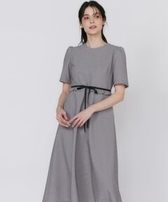 Maglie le cassetto / マーリエ ル カセット ミニ丈・ひざ丈ワンピース | 《大きいサイズ》ウエストフリルワンピース