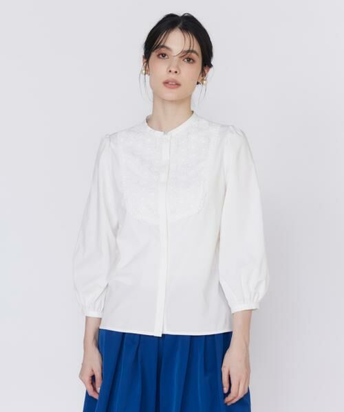 Maglie le cassetto / マーリエ ル カセット シャツ・ブラウス | 《プラスサイズ》エンブロイダリードッキングブラウス | 詳細5