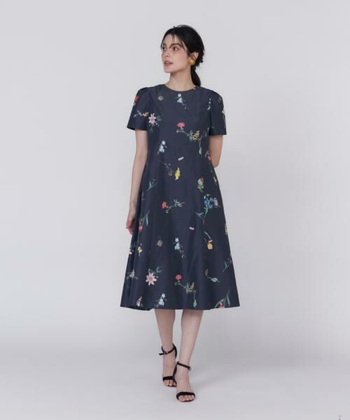 Maglie le cassetto / マーリエ ル カセット ミニ丈・ひざ丈ワンピース | 《大きいサイズ》ボタニカルワンピース | 詳細2
