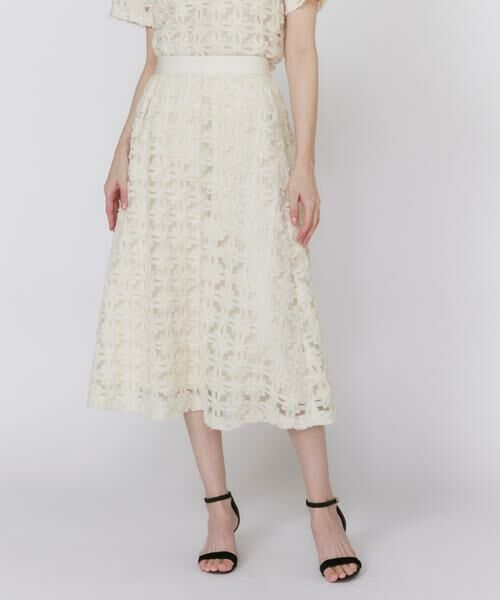 Maglie le cassetto / マーリエ ル カセット ミニ・ひざ丈スカート | 《大きいサイズ》3Dフラワーチュールスカート | 詳細7