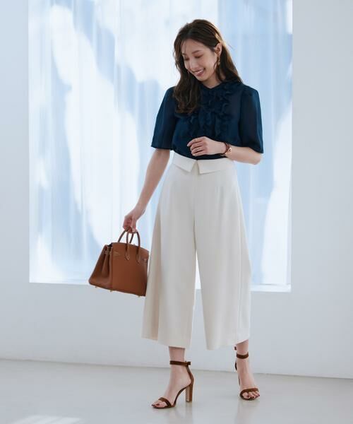 Maglie le cassetto / マーリエ ル カセット その他パンツ | 《大きいサイズ》ハイウエストリバースガウチョパンツ《M Maglie le cassetto×冨張愛》 | 詳細8